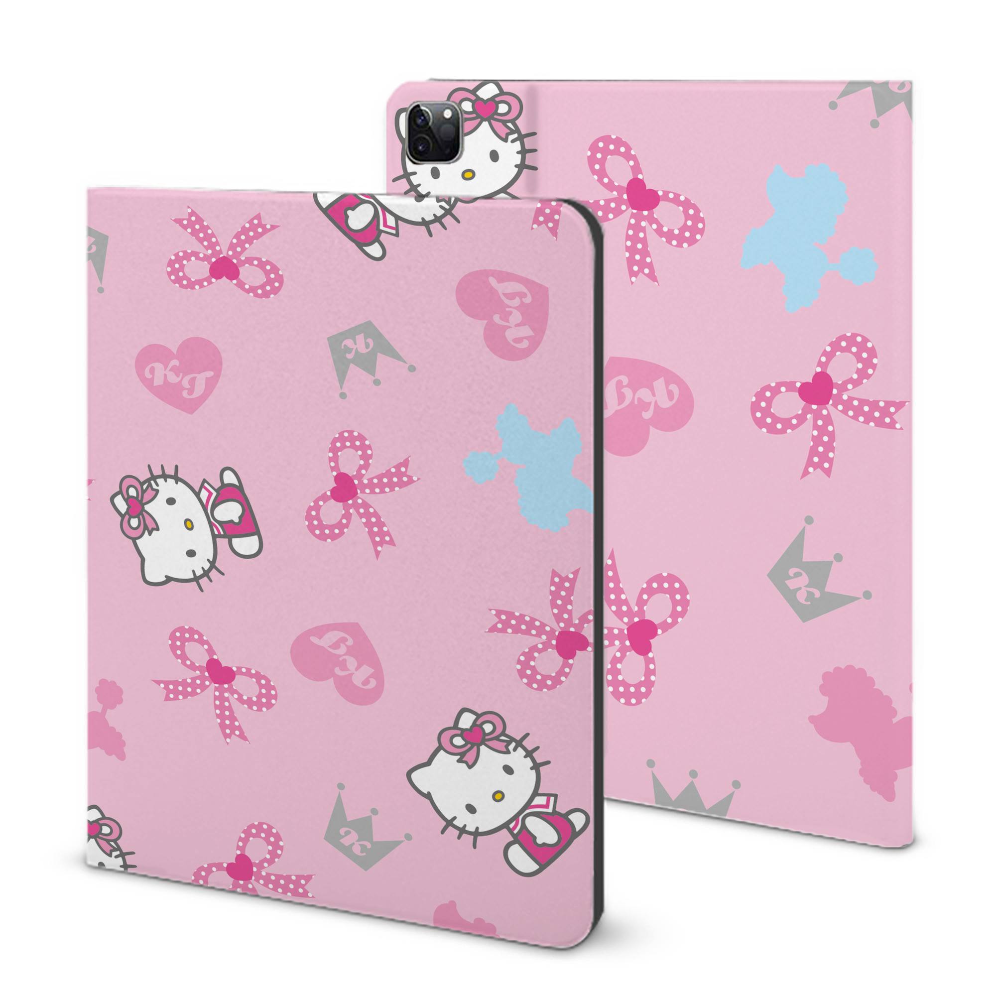 （画像用） Hello Kitty ハローキティ IPad ケース ブック型 PUレザー TPU 耐衝撃 軽量 薄型 ペン収納なし 全面保護 IPad 各モデル対応